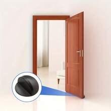 4pcs Self-Adhesive Heavy Duty Non-Slip Door Stopper, Black, Protect Wall/Door, Suitable For Hard Floors And Glass Doors - Black - View 4