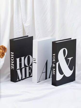 1pc/3pcs/6pcs Set Faux Book Decor, Luxury Decorative Books, Living Room Decor, Home Decor, Coffee Table Books, Modern Stylish Decorative Books, Stackable Display Books, Hotel Decor, Gifts