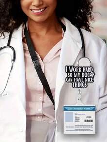 1 buc Cuvinte Interesante - Clemă Telescopică pentru Insignă cu Lucrări Din Greutate - Obiect Mic de Identitate la Modă DIY, Clemă Metalică, Ușor de Agățat, Este Un Obiect Mic Practic Pentru Locuri de Birouri, Expoziții, Școli, Spitale, Angajații De Birouri Pentru a Evidenția Rolele De Insignă Personalizate Auto-Asamblare, Suport Pentru Insignă De ID Foarte Potrivit Pentru Medici, Asistente Medicale Și Profesori Personal De Birou Voluntar Rolă De Insignă De Toamnă