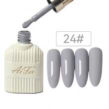 AiFer 4 Bottles 15ml Grey Series Solid Color Removable Gel Polish Set, Suitable For Nail Salon DIY, New Year Holiday Manicure, UV Lamp Nail Art Design Decoration, Home Manicure Gift, For Women - Grey - View 15