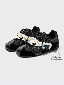 MASKERT Damen Lässig Sneaker, Agam Schuhe, Damen Trainingsschuhe, Damen Schuhe mit Absatz, Veloursleder Obermaterial, Gummisohle, Lässig und bequem