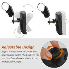 Espejo retrovisor central para UTV/ATV para barras de rodillo de 1.75"-2", abrazadera de aluminio ajustable 360°, espejo central compatible para vehículo todo terreno