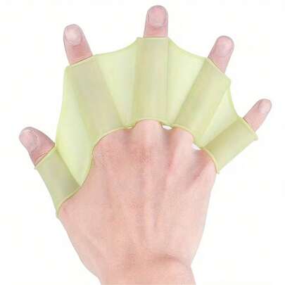 1pc Silicone Mesh Finger Gloves For Enhanced Swimming Speed & Strength-Training Gear, Pair Of Hand Fins, Fit,Lightweight & Durable Swim Equipment,|Webbed Hand Design|Silicone Swim Gloves Adult Swimming Paddle Palm Children Frog Handwebs,Swimming Gear