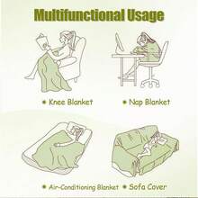 Manta de sofá de chenilla de espiga de doble cara, fundas comprimidas para sillones, fundas de sala de estar, funda de sofá, funda de chenilla multifuncional para las cuatro estaciones (negro y blanco, 180*130cm/70.8*51.1in) - verde - Ver 12