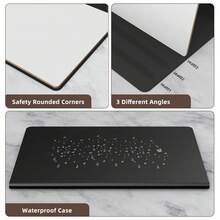 1pc Leather Desktop Whiteboard - Reusable Memo Board For Office, Home And Students, Portable Writing Notepad For Work, Study, Drawing, Daily Notes, With 3 Adjustable Stands (Includes 1 Whiteboard Marker And 1 Eraser Cloth), Suitable For Office Workers, Students, And Home Use - Multicolor - View 4