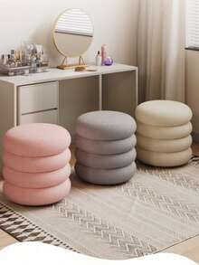 Lightweight Luxury Vanity Stool, Makeup Dressing Table Chair, Footrest Pouf, Living Room Sofa Bench, Shoe Changing Stool