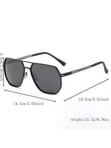 Plus Size Men's Fashionable Metal Fashion Glasses, Suitable For Outdoor Daily Driving