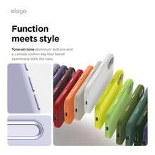 Elago High Quality Magnetic Liquid Silicone Case For IPhone 17, Compatible With MagSafe, Liquid Silicone Material, Protective Cover, Shockproof, Slim Phone, Fashion, Velvet - For Men, For Women, Luxury, Fashion, Minimalist - 紫色 - 查看 4