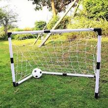 1 Set Youth Soccer Ball & Easy-To-Assemble Goal 2-In-1 Sports Soccer Game Toy Set, 92CM/60CM/45CM Indoor/Outdoor Soccer Goal With Ball Pump, Family Fun Sports Toy - Multicolor - View 3