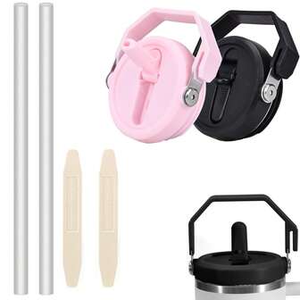 1pc 40oz Lid For Cup, Flip Straw Leak Proof Lids Replacement With Handle For 40oz , No Spill Lids Reusable Removable Replacement Accessories For ,