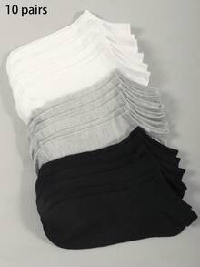 10/5 Stück Schwarz, Weiß, Grau 3-Farben Beliebte Herren Große Größen Basketball Sport Arbeits Socken, geeignet für Halloween, Weihnachten