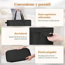 Lifewit Juego de 2 Cestos de Ropa Delgados de 50L, Cesto de Ropa Estrecho con Asas, Colapsable y Plegable para Ropa Sucia, Canasta de Ropa para Baño, Dormitorio, Recámara, Negro - Negro - Ver 4
