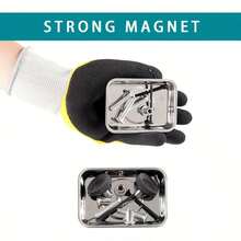 Magnetic Parts Bowl Square Magnetic Tray Automatic Screw-Retaining Suction Cup For Automotive Nut, Bolt, And Screw Parts Storage Tool - Super Strong Magnets, Thickened Tray, Multiple Sizes And Shapes Available, Suitable For Nuts, Bolts, Screws, And Hardware Storage, Tools, Work Tools, DIY Tools, Toolboxes, Storage, Accessories, Organization Carts, Storage Boxes, Organization, Christmas, Men's Tools, Gifts