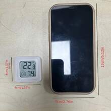 4 pièces Thermomètre hygromètre numérique d'intérieur, moniteur de température et d'humidité en plastique alimenté par pile bouton, à usage unique, convient pour la maison et la voiture, adulte - non rechargeable - Thermomètre blanc - Voir 7