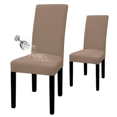 Capas de cadeira impermeáveis de 1/4/6 peças, capas de cadeira de cozinha e jantar, removíveis e laváveis, adequadas para cadeiras de casa, hotel e restaurante de banquetes.