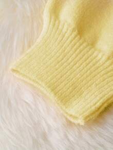 2026 Must-Have For The New Year Women's Elegant Loose Hooded Cardigan - Comfortable Button Front Design With Chest Pockets, Autumn And Winter Casual Fashion Layered Tops, Medium Elastic Sweaters, Korean Pink Splicing Hooded Sweaters For Women, Spring And Autumn New Age-Reducing Lazy Long-Sleeved Sweaters Loose Tops - 黃色 - 查看 6