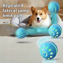 2pcs Colorful Pet Bouncy Ball, Jumping Ball, Dog Smart Toy Ball With Flashing Lights, Chew-Resistant Interactive Pet Ball, Dog Chasing Ball, Dog Christmas Gift - Multicolor - View 4
