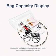 Clear Bag For Stadium Events – Clear Purses For Women Stadium Crossbody – Transparent Bag For Concerts, Sports, And Game Day - A-đỏ - Xem 10