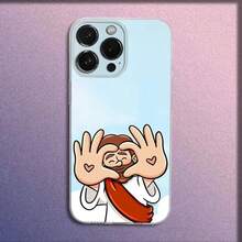 Funda de Teléfono Divertida de Caricatura de Niña Jesús Compatible con  16,15,14,13,12,11 Plus,Pro,Max,XR,XS,Plus,E,Mini Funda Transparente, Funda Compatible con  17,  17 Pro,  17 Pro Max - z7 - Ver 12