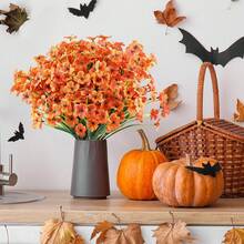 10Pcs 31cm/12.2inch Artificial Plants – UV-Resistant Outdoor Faux Greenery. For Home Decor, Kitchen/Room Decor, And Indoor/Outdoor Hanging Planters As Wall Decor,Garden And Courtyard Decoration, Halloween Decor,Home Decorative Fake Plants,Fall Decor Bedroom,Fall Room Decor,Fall Home Decor,Wedding Items,Autumn Home Decor,Halloween Home Decor,Halloween Decorations.