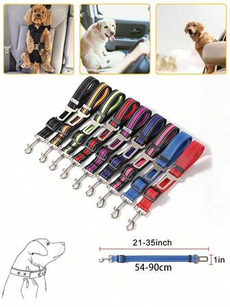 Improved Colorful Pet Belt, Retractable Dog Leash, Available In A Variety Of Colors. Pet Leash, Nylon Car Seat Belt, Strong And Durable Dog Car Seat Belts, Dog Car Harness