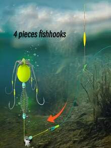 4 件防钩鱼钩，易于上钩，防钩和防钩底钩 - 彩色 - 查看 7