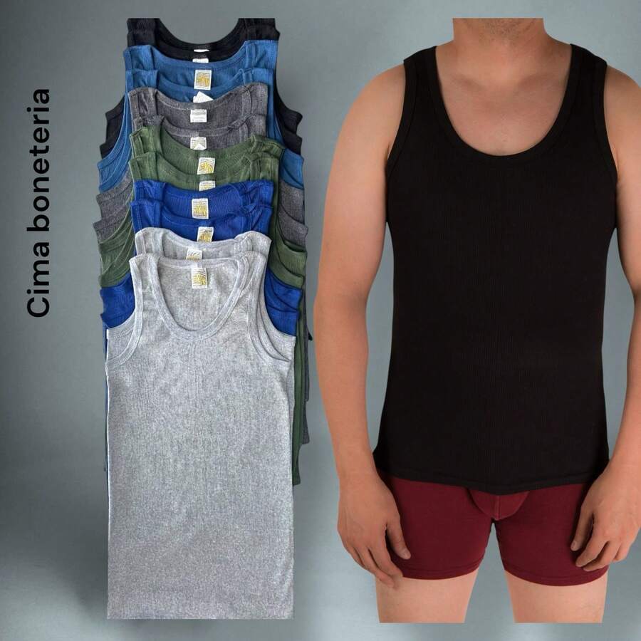 Men Undershirt Tops - Multicolor - View 1