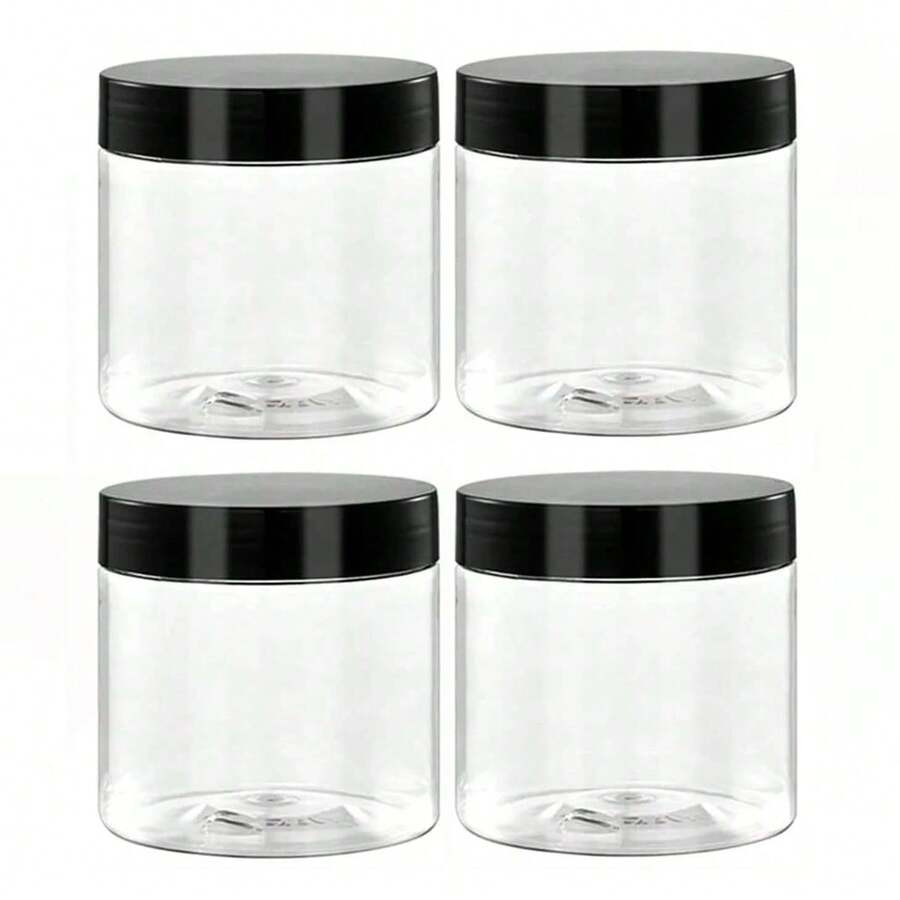 1/3Pcs Plastic Storage Bottles With Lids, Clear Plastic Jars Refillable Plastic Cosmetic Containers,Paint/Ointment/Mask Jars, Eye Cream/Face Cream Bottles, PET Wide-Mouth Transparent Sample Packaging Bottles, Cosmetic Refillable Containers With Screw On Lids For Kitchen Use Lotions & Beauty Products