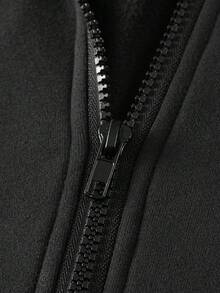 Warm, Fashionable, Casual, Sexy & Charming Solid Color Zipper Women's Jumpsuit, Suitable For Skiing, Dating, Travel, Vacation, Sports, Autumn/Winter - Black - View 8