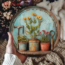 Horticultural Tools And Potted Gardens Are Suitable For Families, Cafes, Restaurants, Bars, Porches, And Courtyards,Room Decor,Halloween Decor,Home Decor,Bathroom Decor,Bedroom Decor,Kitchen Decor,Wall Decor,House Decor, Room Decoration Stuff,Living Room Decor - 彩色 - 查看 1