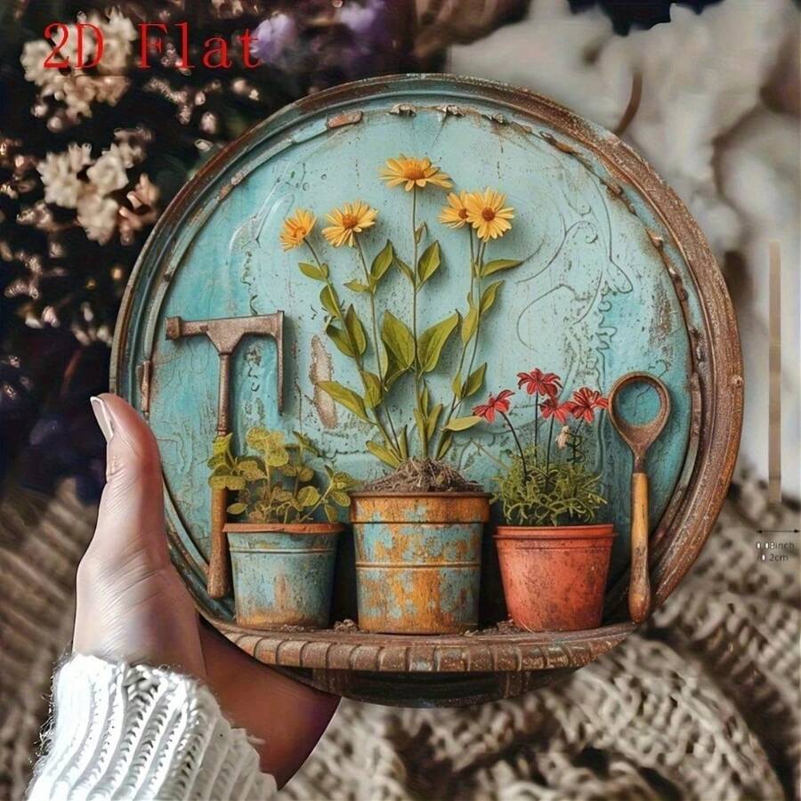 Horticultural Tools And Potted Gardens Are Suitable For Families, Cafes, Restaurants, Bars, Porches, And Courtyards,Room Decor,Halloween Decor,Home Decor,Bathroom Decor,Bedroom Decor,Kitchen Decor,Wall Decor,House Decor, Room Decoration Stuff,Living Room Decor - 彩色 - 查看 1