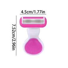 Máy cạo lông mini 6 lớp dành cho nữ, dao cạo cầm tay | Thiết kế vỏ màu hồng | Thích hợp cho vùng nách và vùng kín | Có thể dùng kèm xà phòng để tẩy lông thủ công | Giúp da mịn màng và mềm mại - Hồng - Xem 3