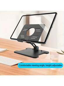 ABS Material Office Desk Tablet Holder, Foldable Height Adjustable Tablet/Laptop Stand