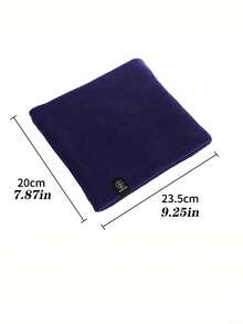 1条优雅纯色涤纶围巾，带天鹅绒衬里 - 男女通用弹力针织保暖围脖，户外保暖，80%涤纶，20%氨纶，可机洗 - 衬里颜色随机