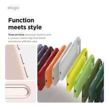 Elago High Quality Magnetic Liquid Silicone Case For IPhone Air, Compatible With MagSafe, Liquid Silicone Material, Protective Cover, Shockproof, Slim Phone, Fashion, Velvet - For Men, For Women, Luxury, Fashion, Minimalist - 可愛的粉紅色 - 查看 4