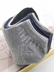 33双装男士纯色袜子 时尚百搭男女通用夏季休闲短袜 春季船袜 - 彩色 - 查看 2