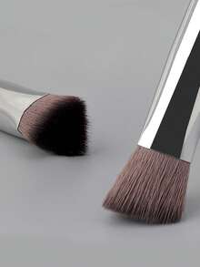 1pc Concealer Brush, For Under Eye Concealing & Nose Contouring, Soft Quality Makeup Brush, Black - Black - View 4