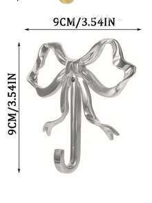 金色蝴蝶结壁钩，金色蝴蝶结衣架，黄铜蝴蝶结壁钩，门钩，毛巾钩，黄铜衣钩，适用于婚礼、浴室、客厅、厨房装饰的挂钩，黄铜金属壁挂式衣架，适用于客厅和浴室，烤漆表面，易于安装，复古丝带设计挂钩，适用于卧室和浴室，北欧复古衣钩，衣钩，卧室门廊浴室装饰，实心黄铜蝴蝶结形壁钩 - 彩色 - 查看 13