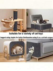 1pc Self-Adhesive Cat Scratching Mat For Walls, Carpets, Sofas & Furniture Protection, Suitable For Cat Scratching Posts Self-Adhesive Cat Scratching Pad Mat Carpet Couch Furniture Protector, Pet Scratch Toy, Cat Scratch Trainer, Self-Stick Cat Scratch Board