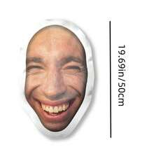 定制人脸抱枕 - 个性化幽默照片抱枕，逼真的猫狗肖像，生日、情人节、圣诞节、万圣节、感恩节的理想搞笑礼物 - 涤纶材质，多色，装饰抱枕，定制宠物肖像，针织纹理，趣味抱枕，可机洗，数码印花 - 上傳圖片定制 - 查看 14