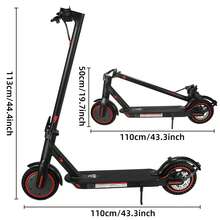 Adult Electric Scooter 350W Motor 20KM Range 8.5" Solid Tyres Puncture-Proof 120KG Load Capacity 25km/H Speed Folding Design Black - màu đen - Xem 4