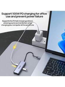 PHILIPS 擴充座SWR1602D/93 type-c擴充座 macbook拓展座 適用華為蘋果電腦多功能轉接頭 太空灰 - 太空灰 - 查看 3