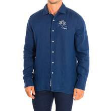 La Martina Men's Long-Sleeved Shirt TMC311-TL319 - 24/48 Hour Delivery To The Peninsula And The Balearic Islands - Navy Blue - View 1
