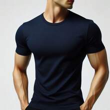 MIL200FIT Men T-Shirts - Navy Blue - View 2
