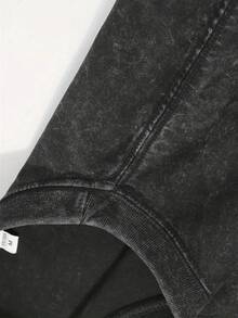 Coors, Banquet, 230g Vintage Washed Wax Printed T-Shirt, Jumpsuit, Double-Sided Printed Flowers, Heavy Fabric