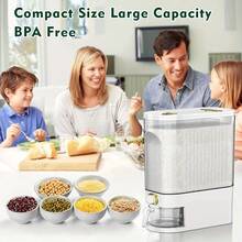 Insect-Proof And Moisture-Proof Rice Storage Container |   Large Capacity Grain Storage Jar, Kitchen Essential, Specially Designed For Storing Rice And Miscellaneous Grains - Transparent Ivory White*Large - View 6