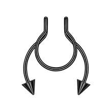 ADYJELY 1PC Fake Nose Ring Horseshoe-Shaped Non-Piercing Faux Nose Ring Punk Style Stainless Steel Hypoallergenic Nose Clip 20G Thin Septum Nose Rings 0.8*8*3/3mm Nasal Clip, Septum, U-Shaped Nose Ring, Ball Clip - U-Pointed - View 12