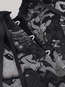 Elegancki gorset vintage na Halloween dla kobiet, pałacowy, żakardowy, dopasowany do ciała, modny, gorset, trening talii, wyszczuplająca bielizna modelująca, odpowiednia na imprezę świąteczną i noworoczną 2026 r.