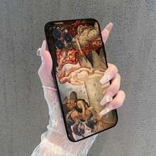Funda de teléfono con diseño de pintura de arte renacentista compatible con  15 14 11 12 13 Mini Pro XS Max Cover 7 8 Plus X XR Funda Shell, compatible con funda de  17, funda de  17 Pro, funda de  17 Pro Max - z12 - Ver 6