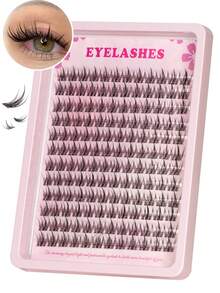 Set Bulu Mata Alami D Curl 144pcs, Termasuk Bulu Mata Tunggal 11-13mm dengan Lem Bulu Mata dan Pinset, DIY di Rumah - Hitam - View 10